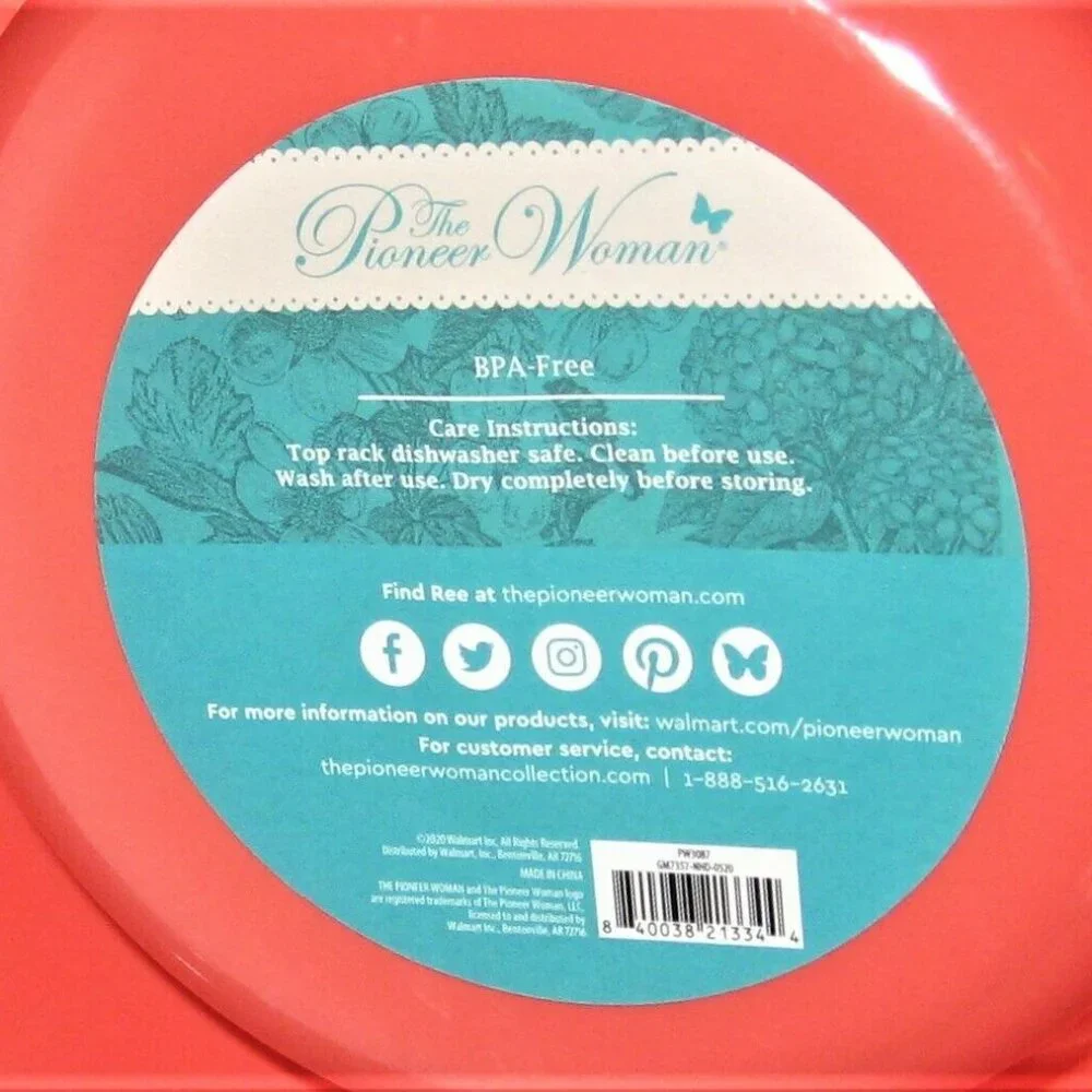 Pioneer Woman Pet Bowl Breezy Blossom Floral Medium 22oz Melamine Dog Cat Dish